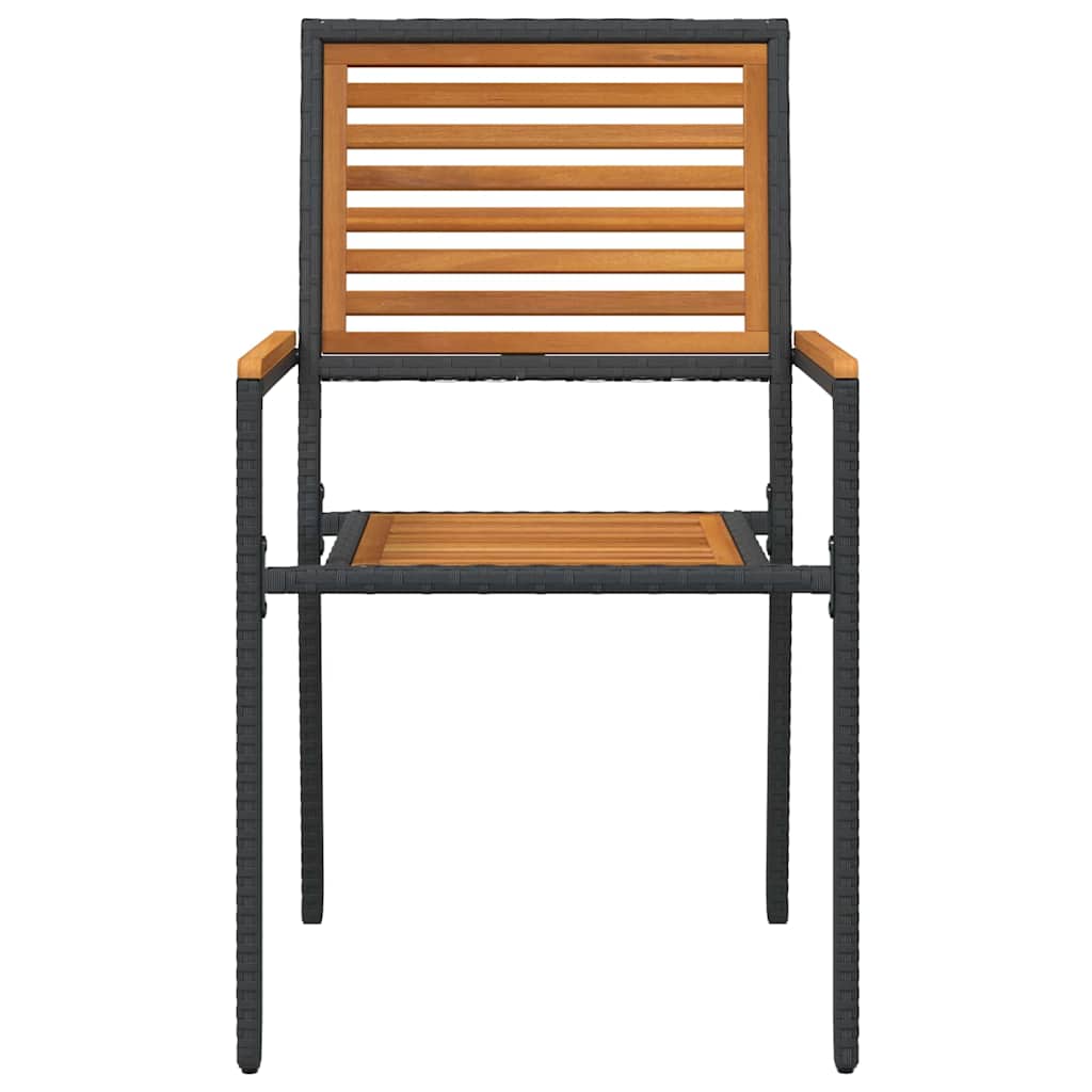 Garten Stapelstühle 2 pcs Braun, Schwarz